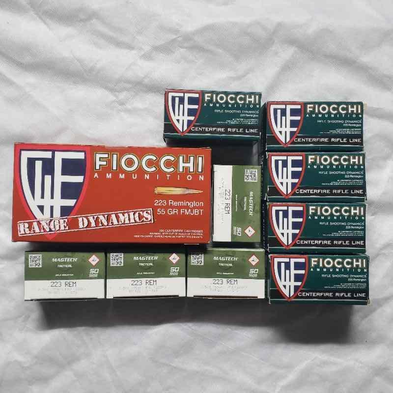 .223 Remington Ammo, 650 rounds 55gr FMJ $150
