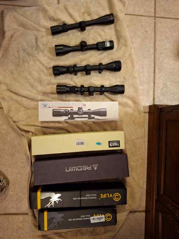 Several rifle scopes for sale 