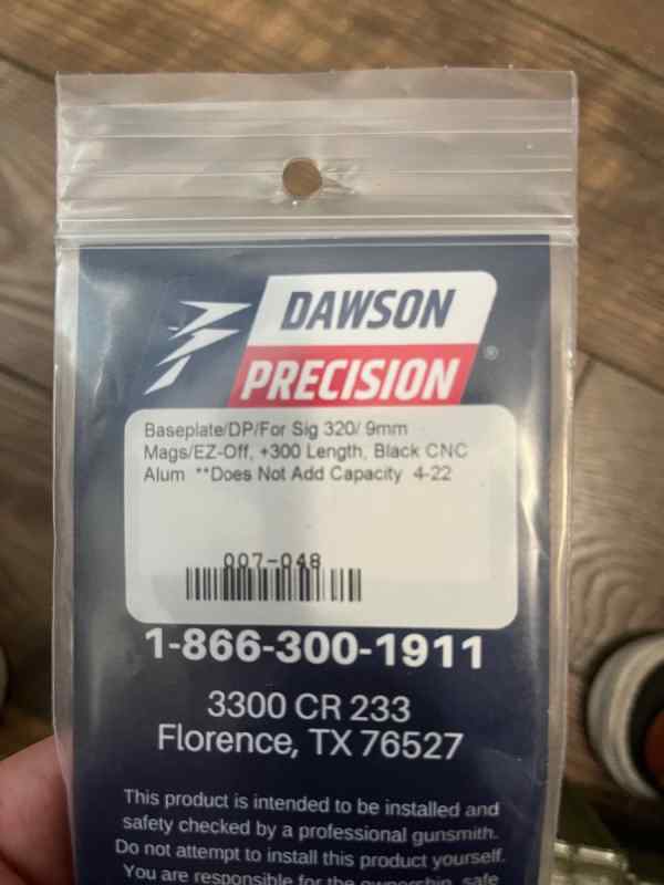 Dawson Sig 320 Base Plates
