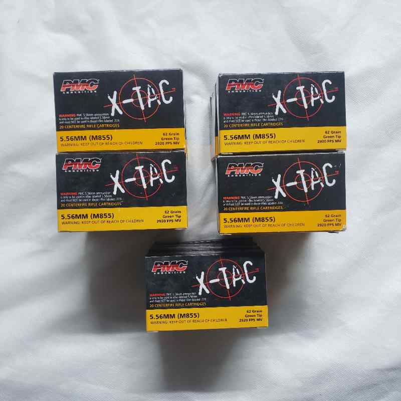 480rds. 5.56 Nato PMC XTAC M855 62gr. Green Tip 